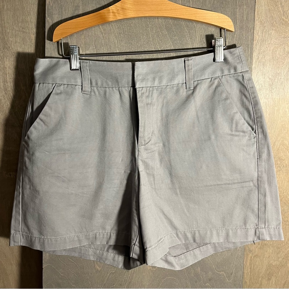 Merona Grey Cotton Twill Dressy Shorts MidRise 10
